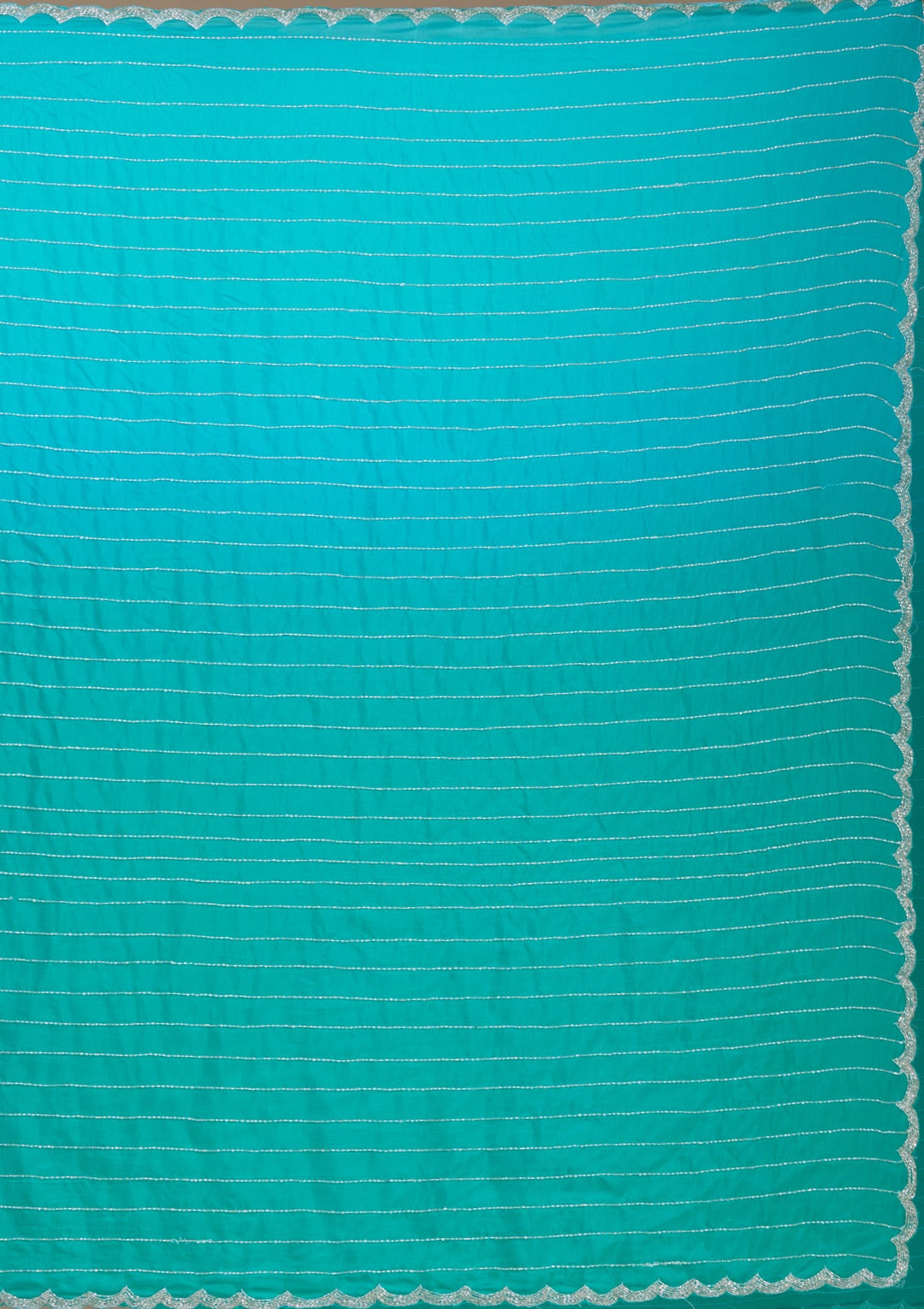 Blue Cutdana Crepe Saree_koskii