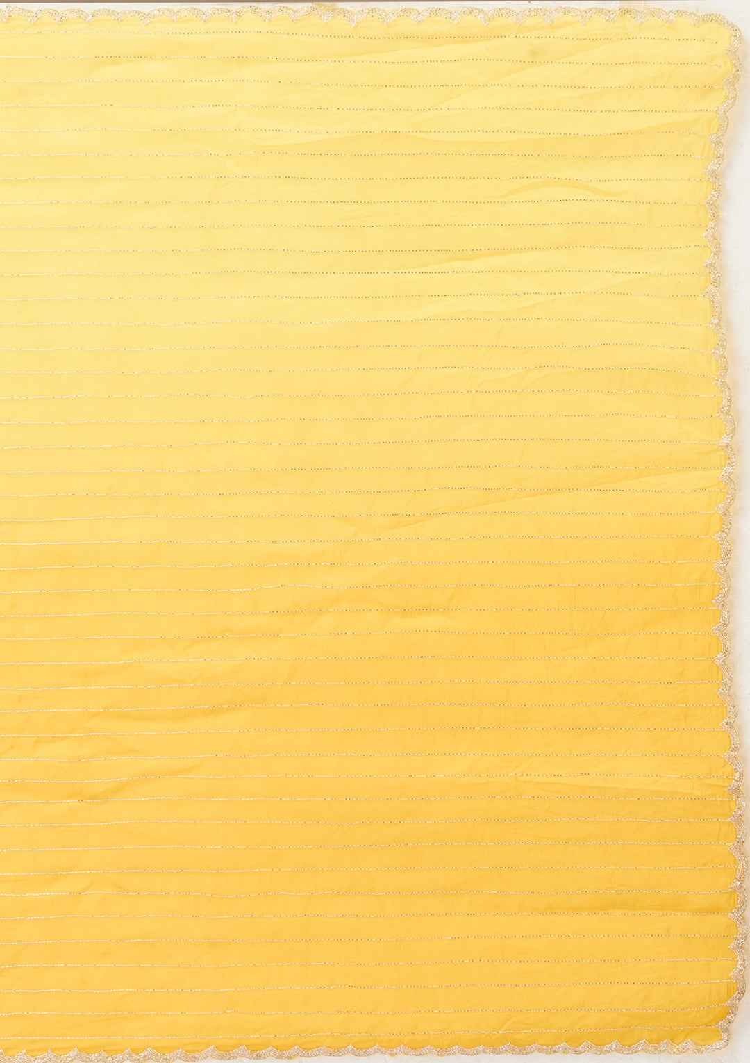 Yellow Cutdana Crepe Saree_koskii