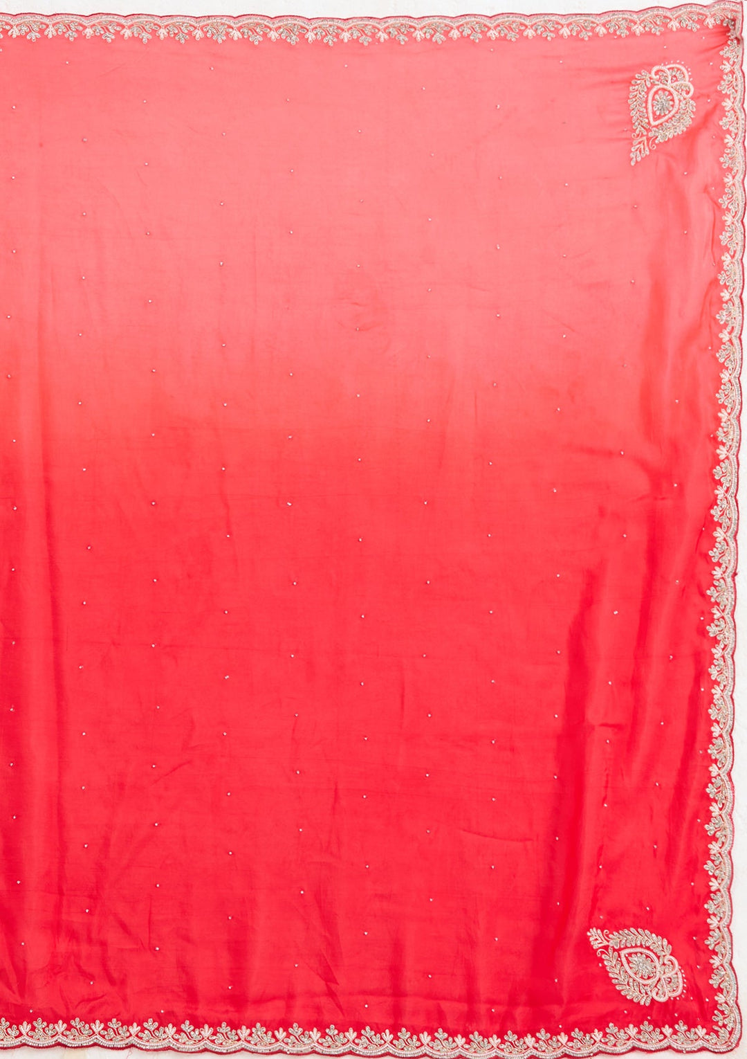 Red Cutdana Satin Saree_koskii