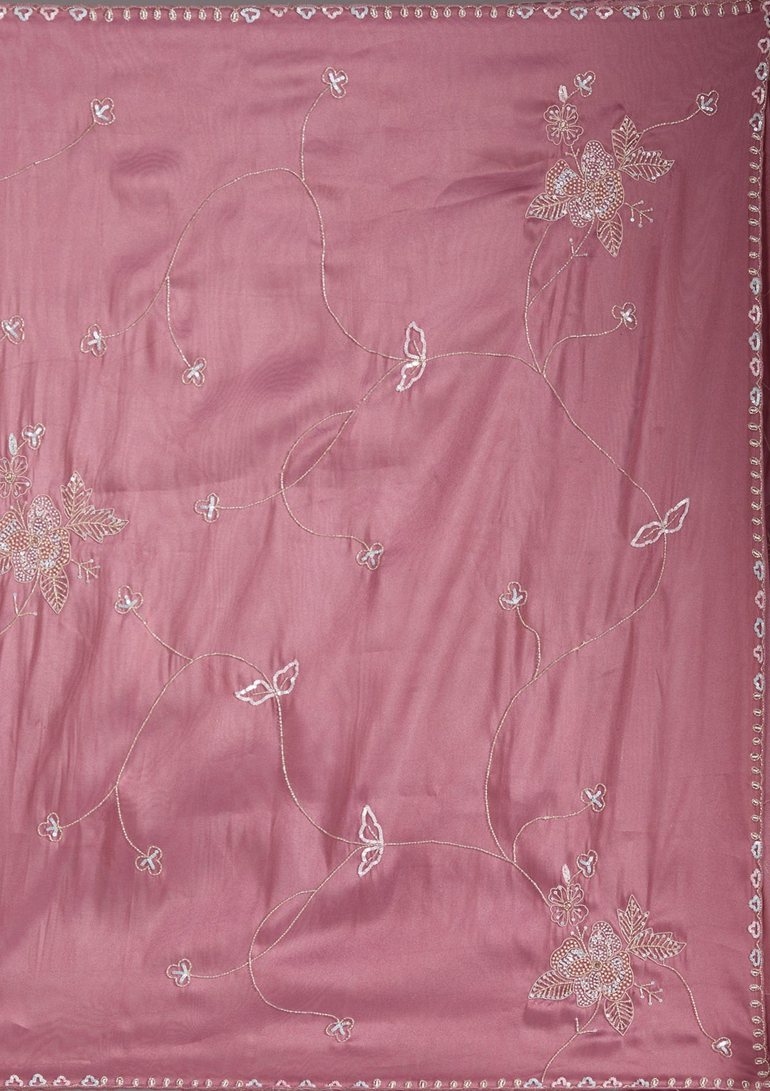 Onion Pink Aariwork Tissue Saree_koskii