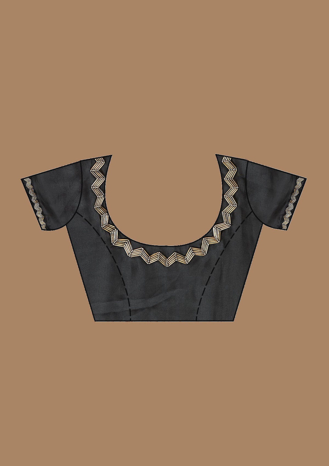 Black Aariwork Satin Saree