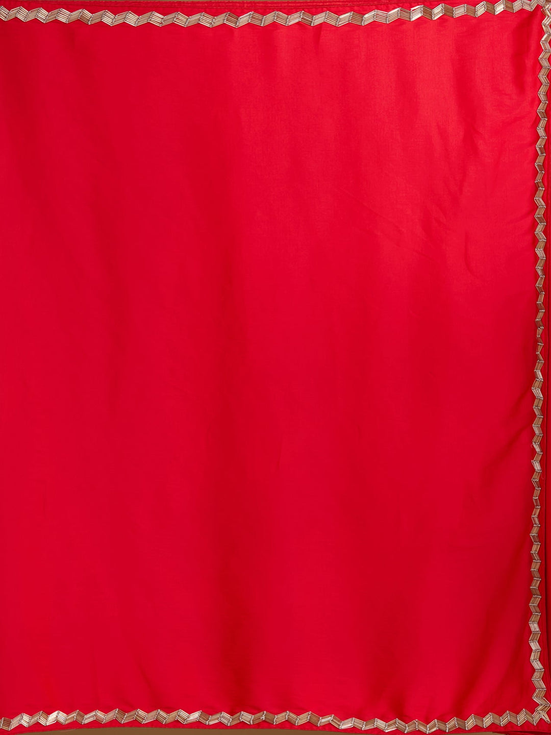 Red Ariwork Satin Saree