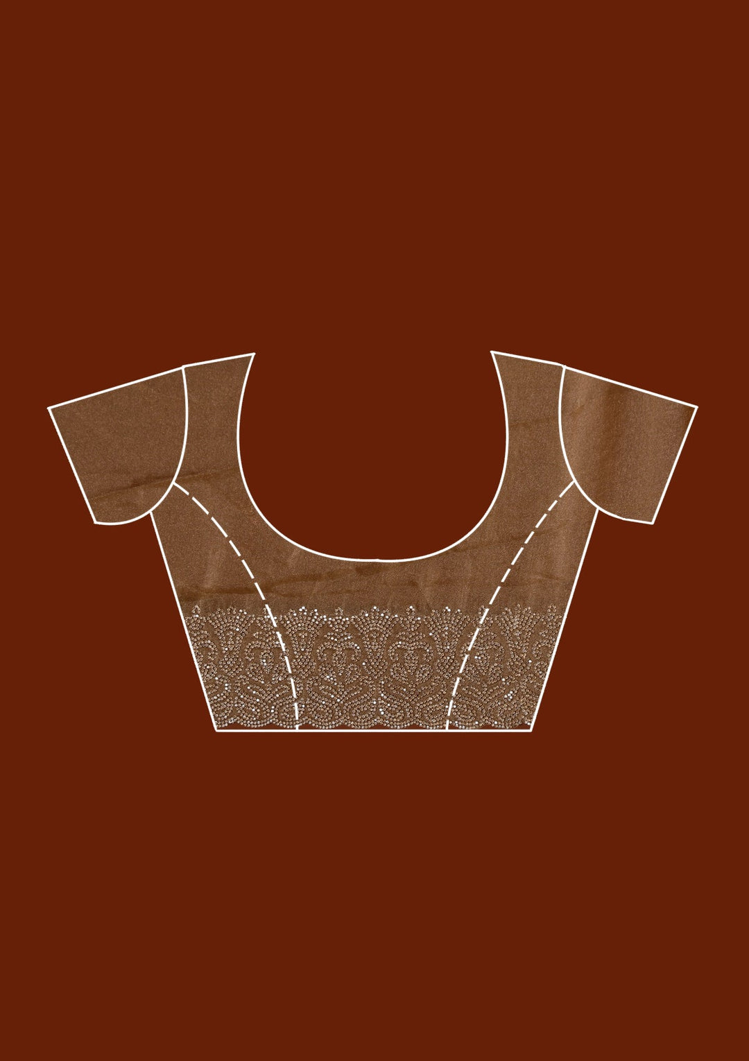 Brown Zariwork (Gold) Georgette Saree_koskii