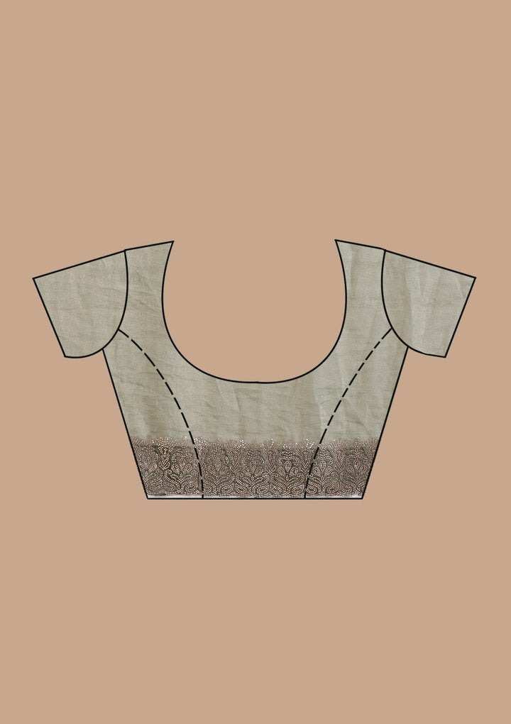 Sea Green Zariwork (Gold) Georgette Saree