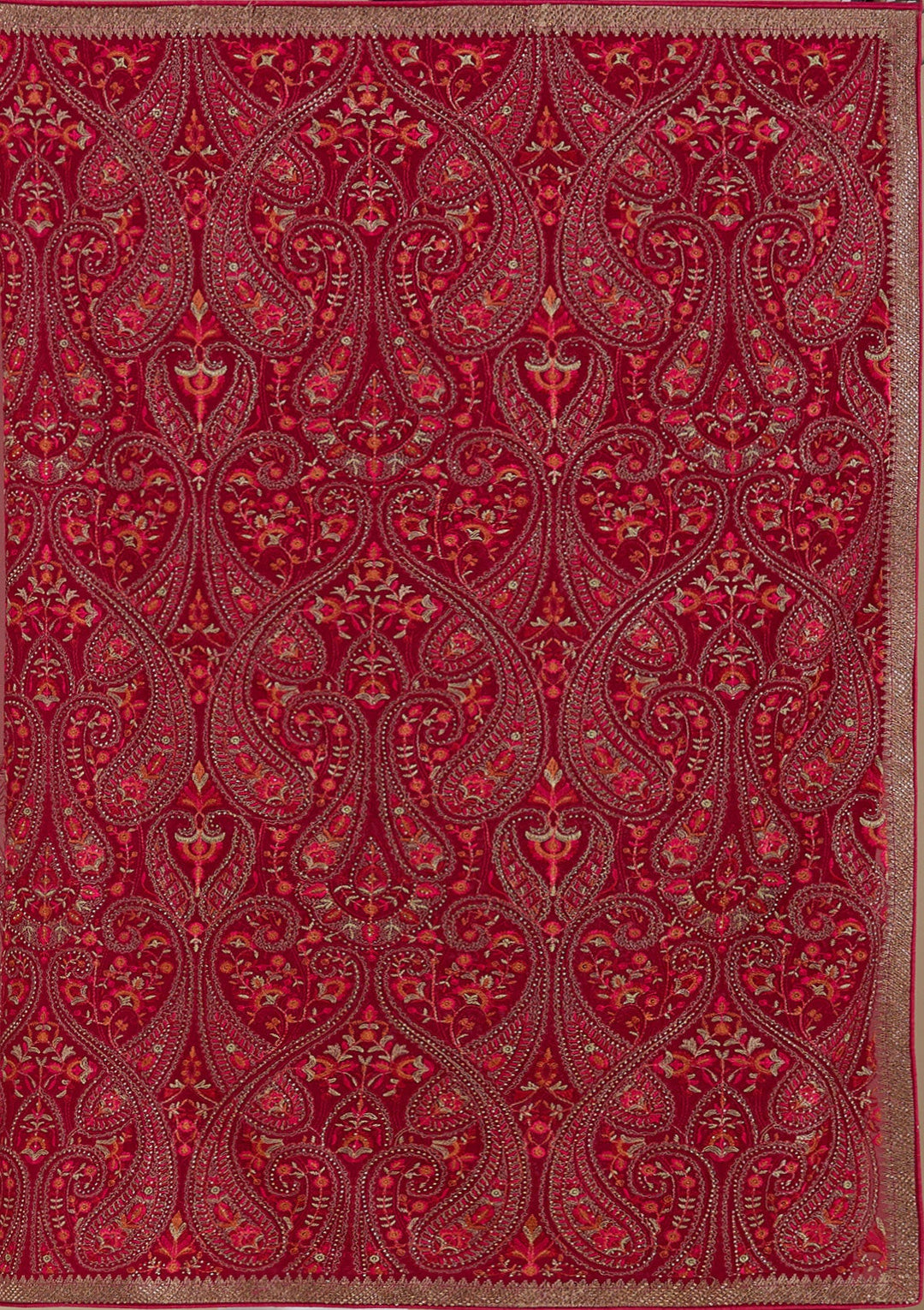 Rani Pink Kashmiri Georgette Saree_koskii