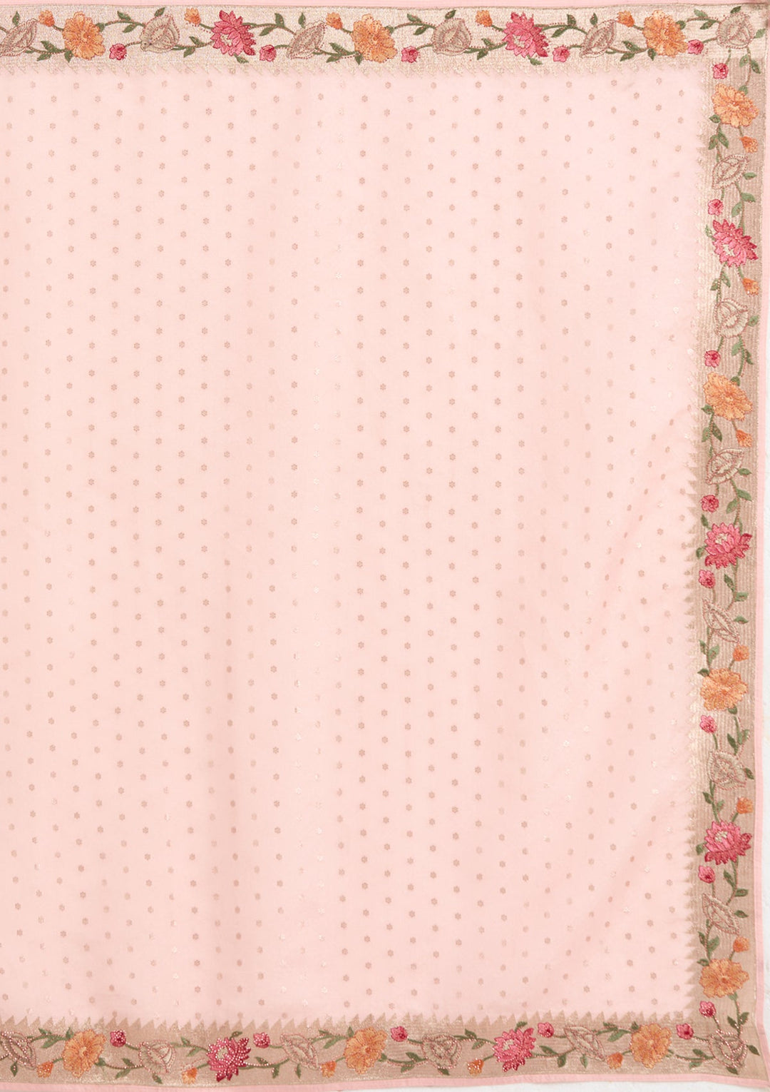 Baby Pink Threadwork Tissue Saree_koskii
