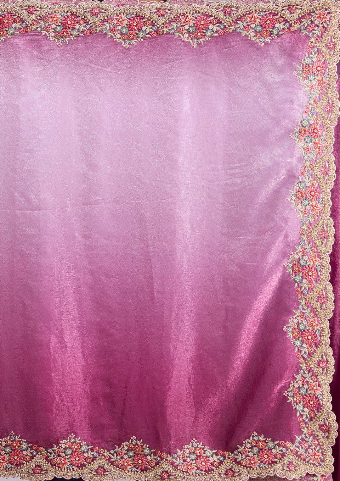 Lavender Threadwork Tissue Saree-koskii