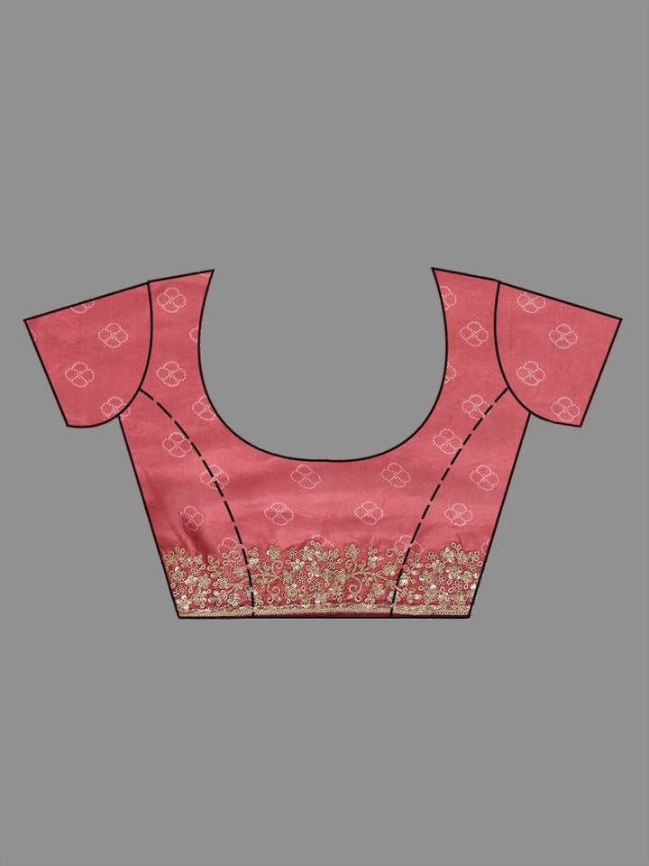 Orange Cording Organza Saree