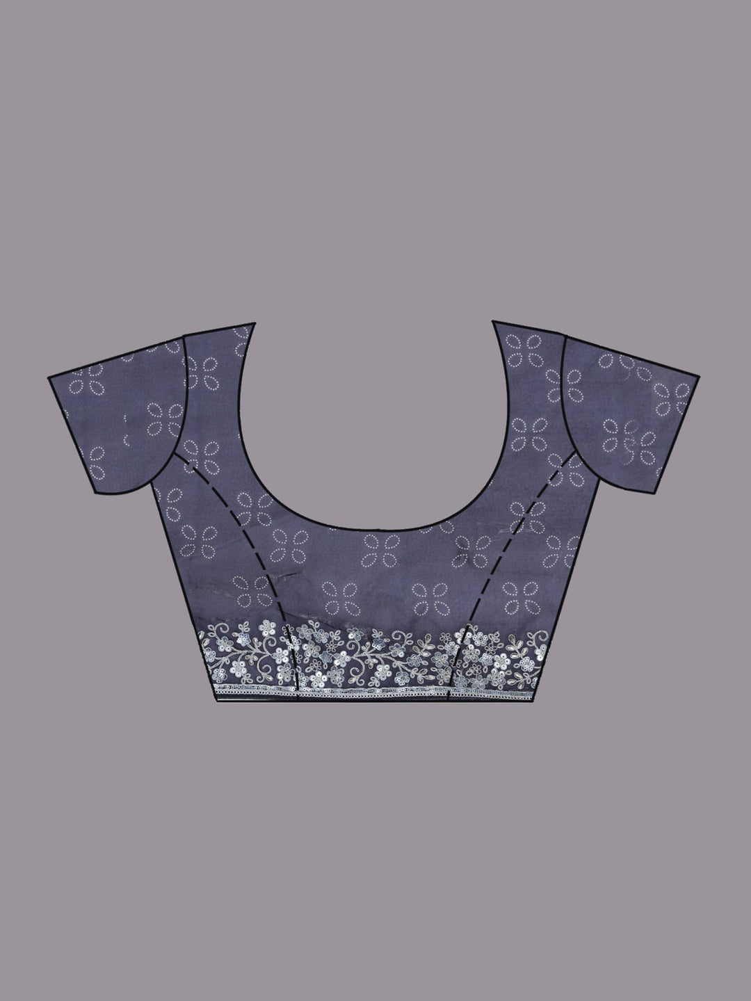 Sky Blue Cording Organza Saree