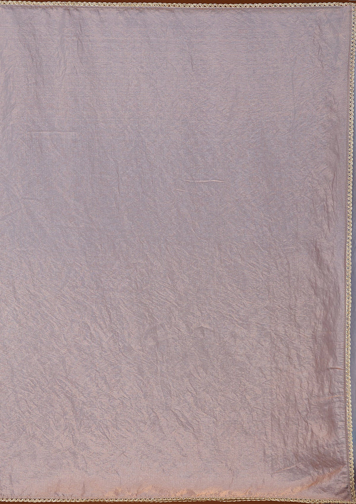 Grey Sequins Organza Saree_koskii