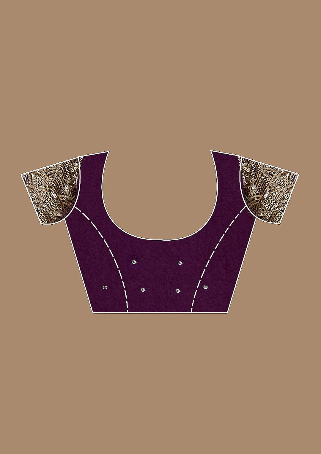 Purple Sequins Tissue Saree_koskii