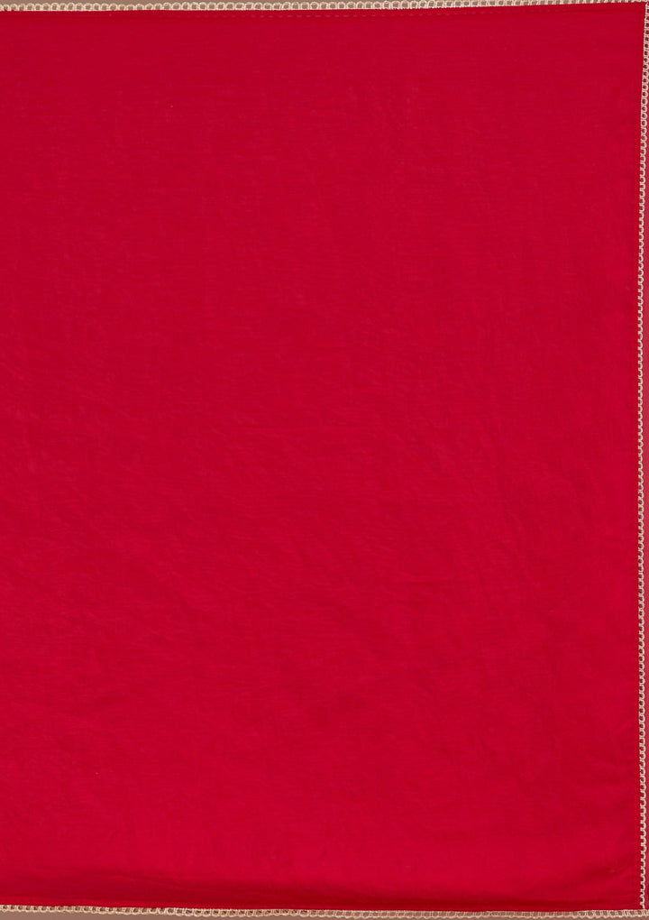 Red Sequins Tissue Saree_koskii