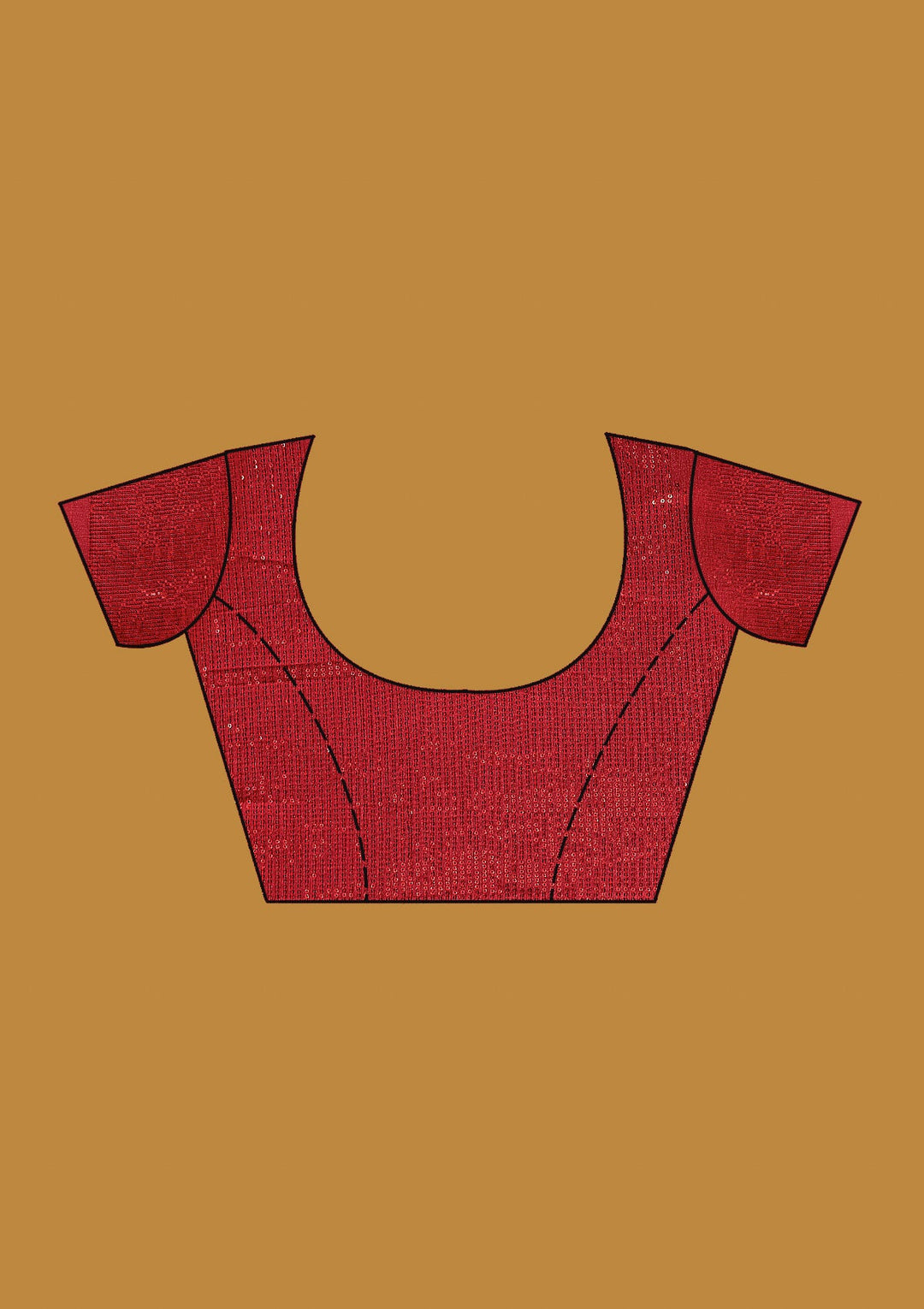 Maroon Sequins Net Saree