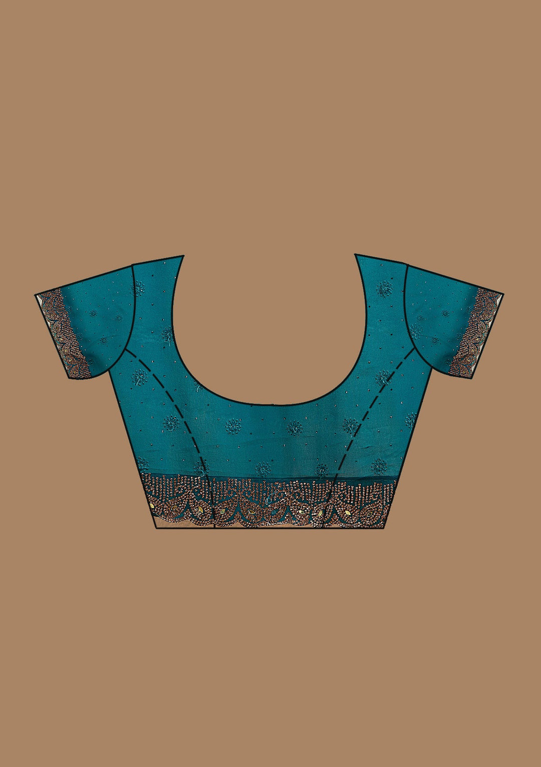 Magenta Pink Threadwork Georgette Saree