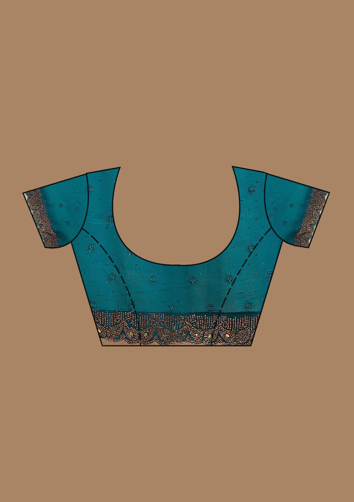 Magenta Pink Threadwork Georgette Saree