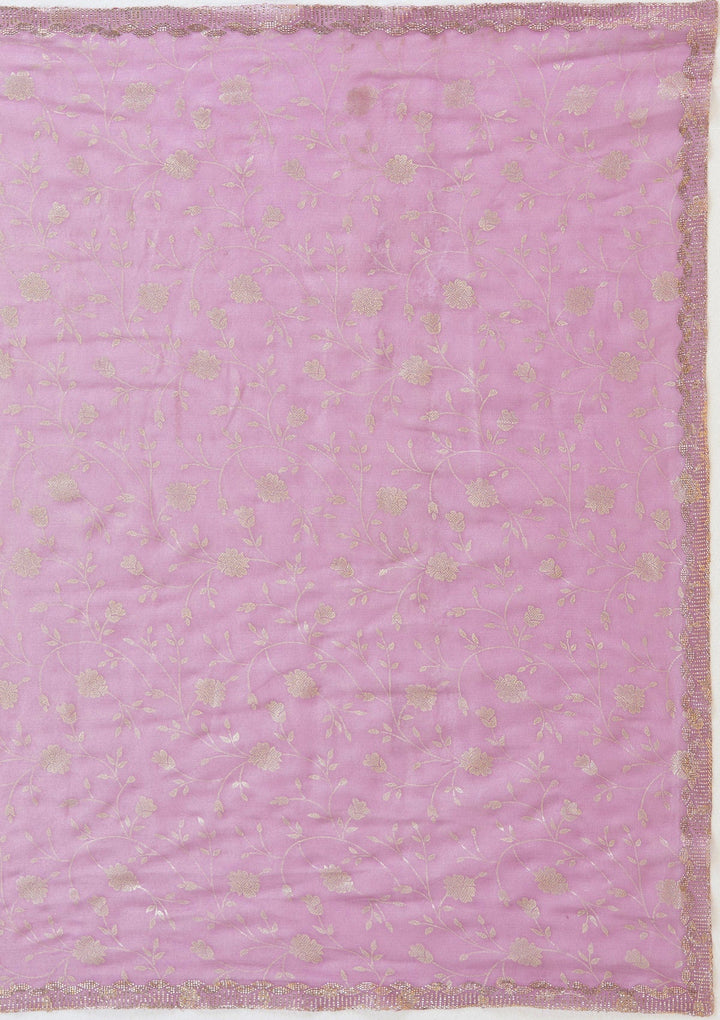 Dark Lavender Badla Tissue Saree_koskii