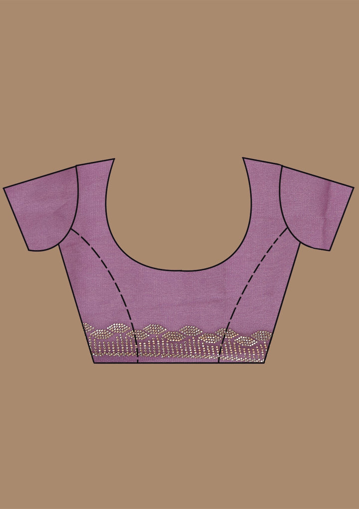 Dark Lavender Badla Tissue Saree_koskii