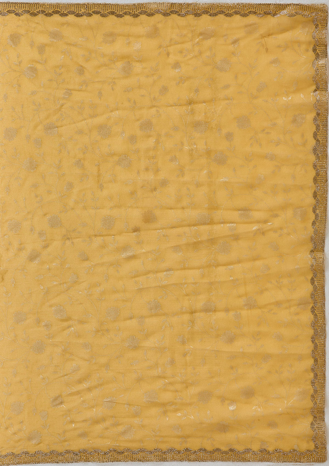 Yellow Badla Tissue Saree_koskii