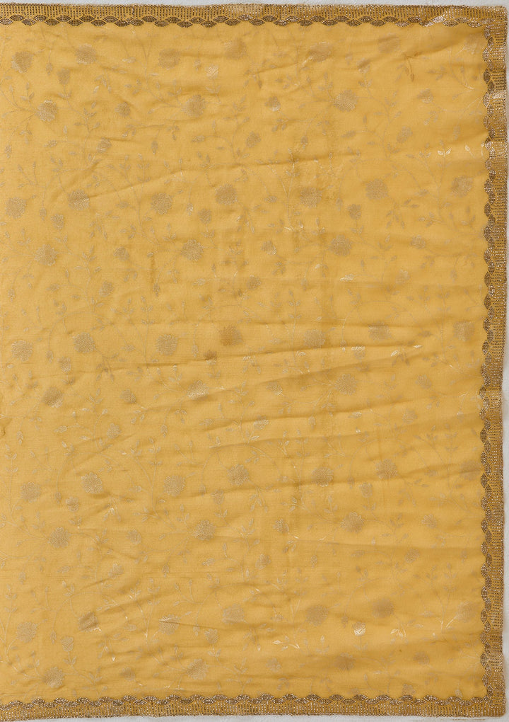 Yellow Badla Tissue Saree_koskii