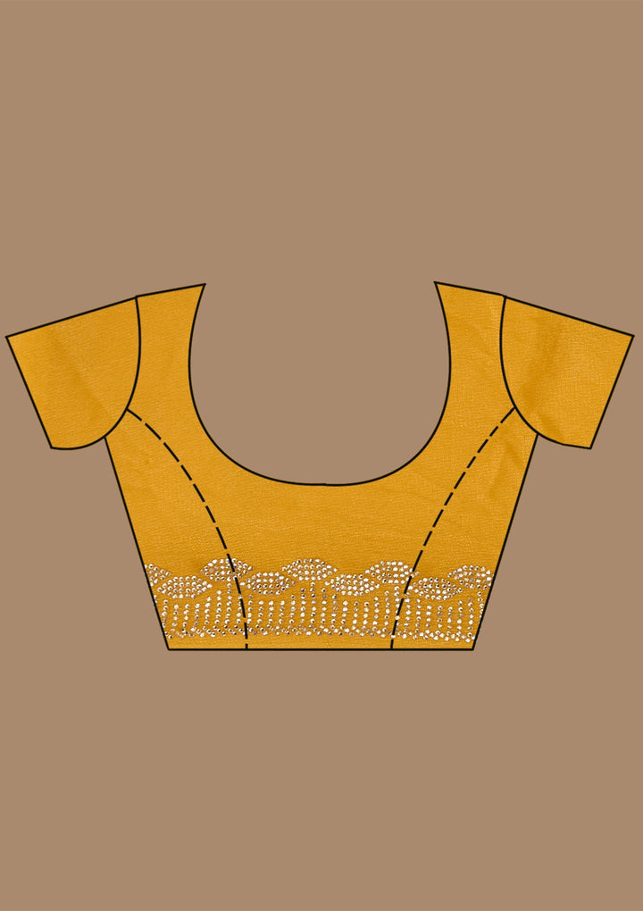 Yellow Badla Tissue Saree_koskii