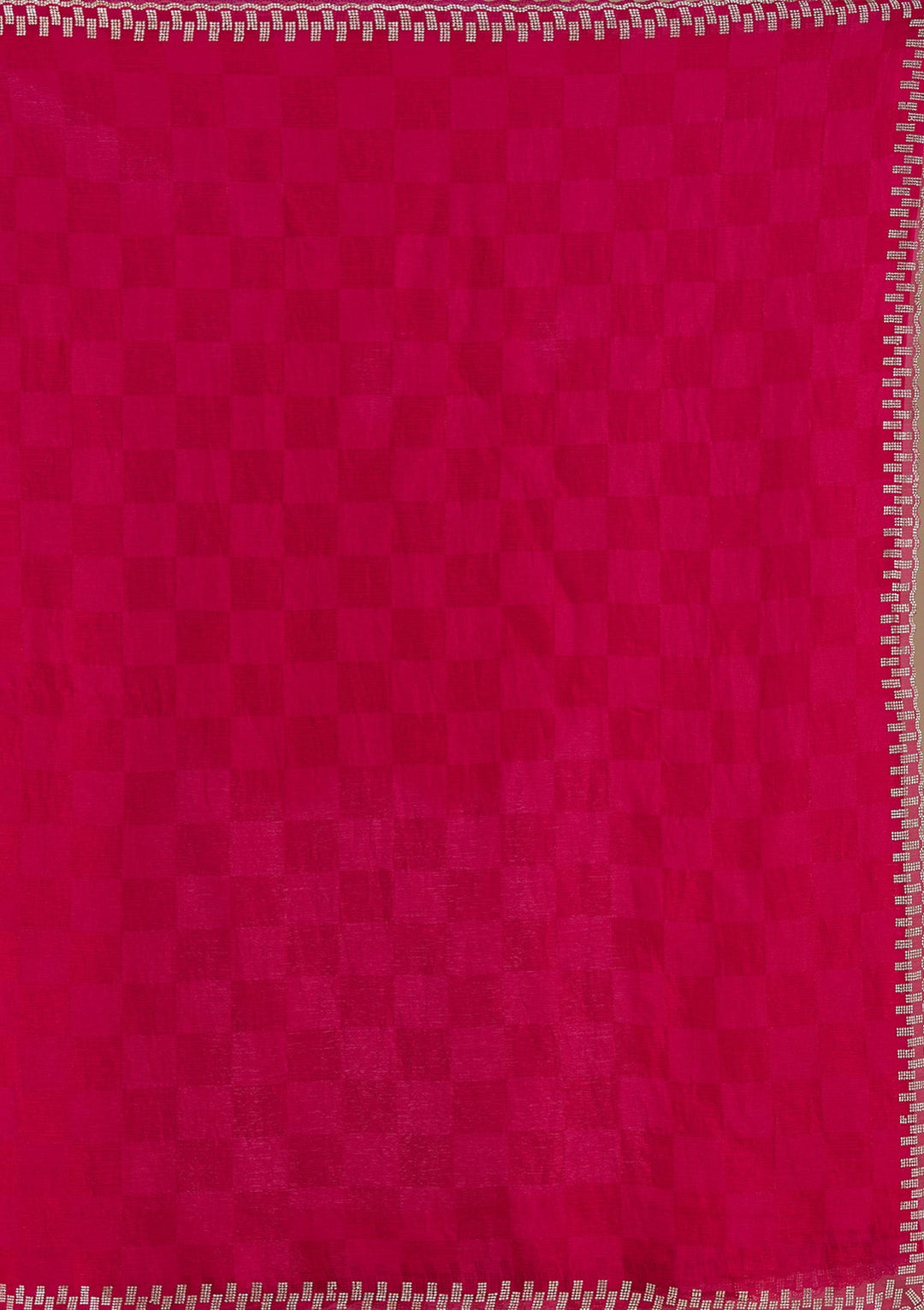 Magenta Pink Stonework (Gold) Tissue Saree_koskii