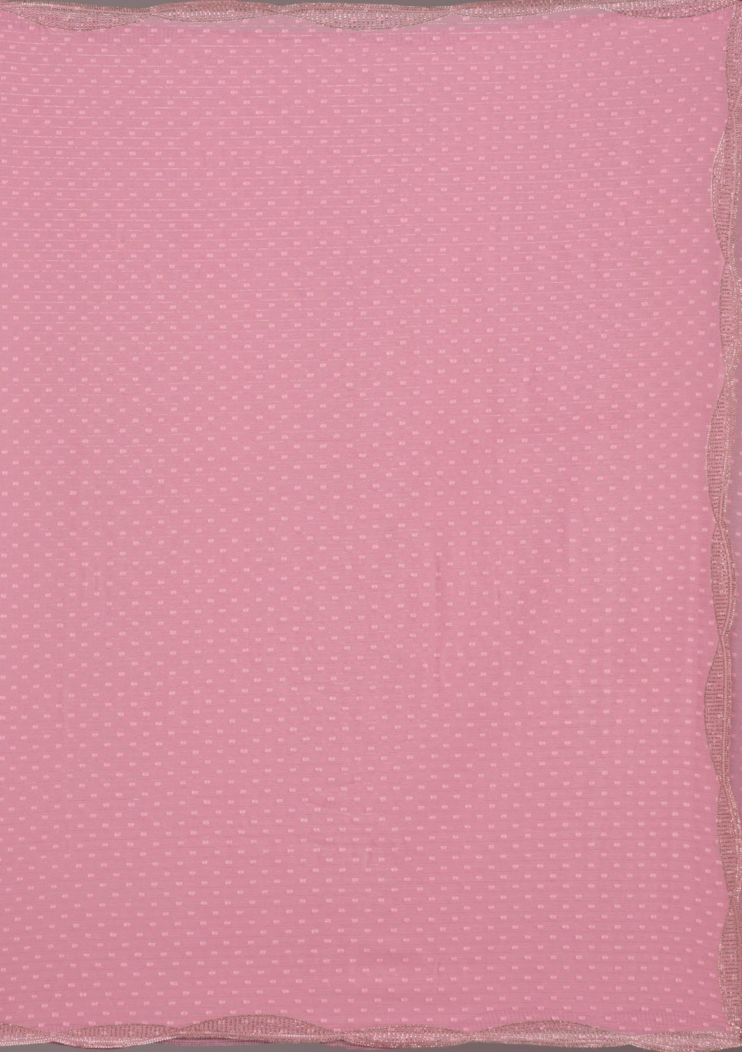 Gajari Pink Stonework (Silver) Chiffon Saree-koskii