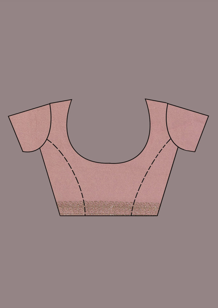 Onion Pink Stonework (Gold) Tissue Saree-koskii