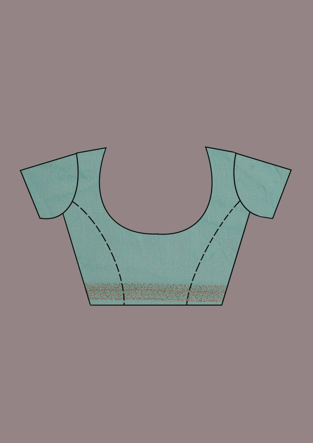 Sea Green Stonework (Gold) Tissue Saree-koskii