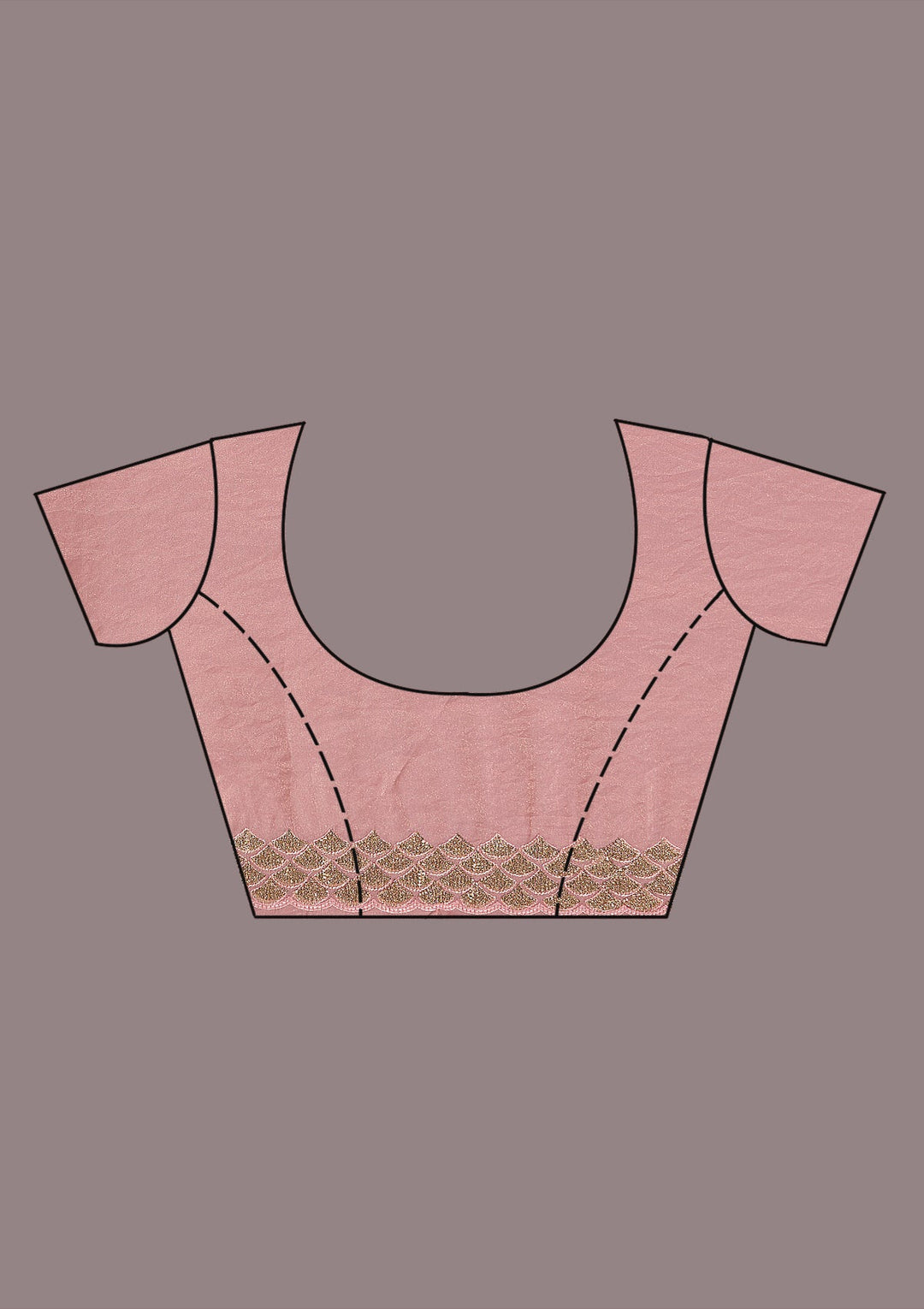 Baby Pink Sequins Tissue Saree-koskii