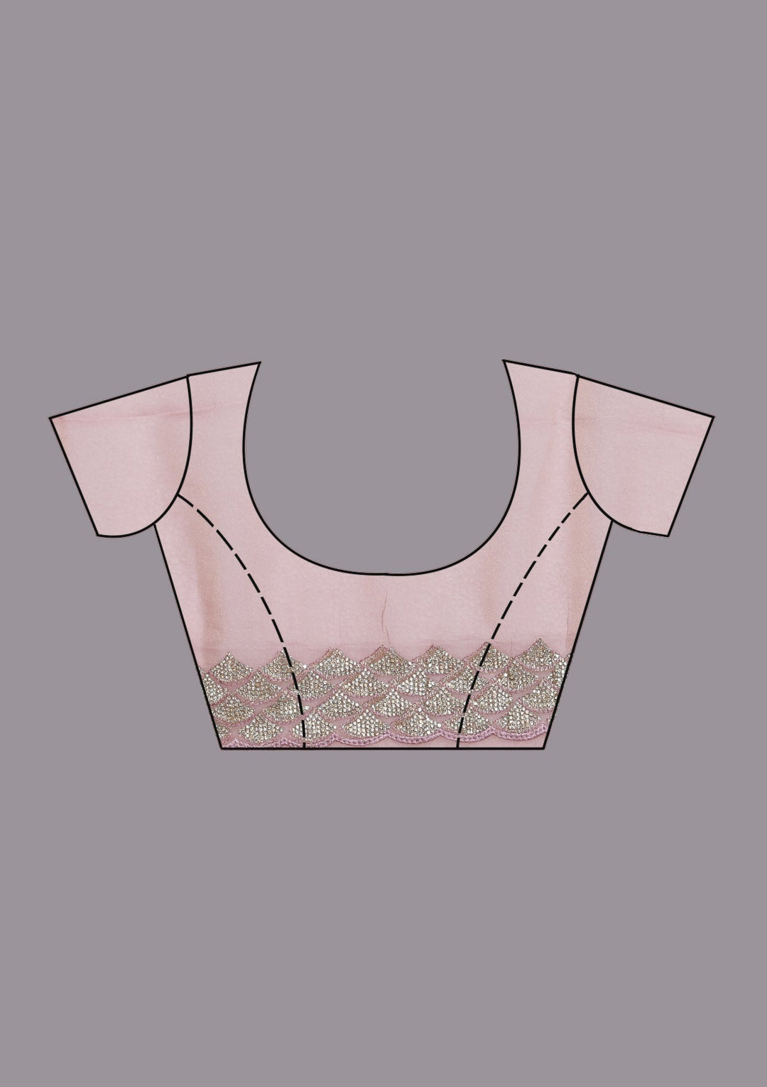 Lavender Sequins Tissue Saree