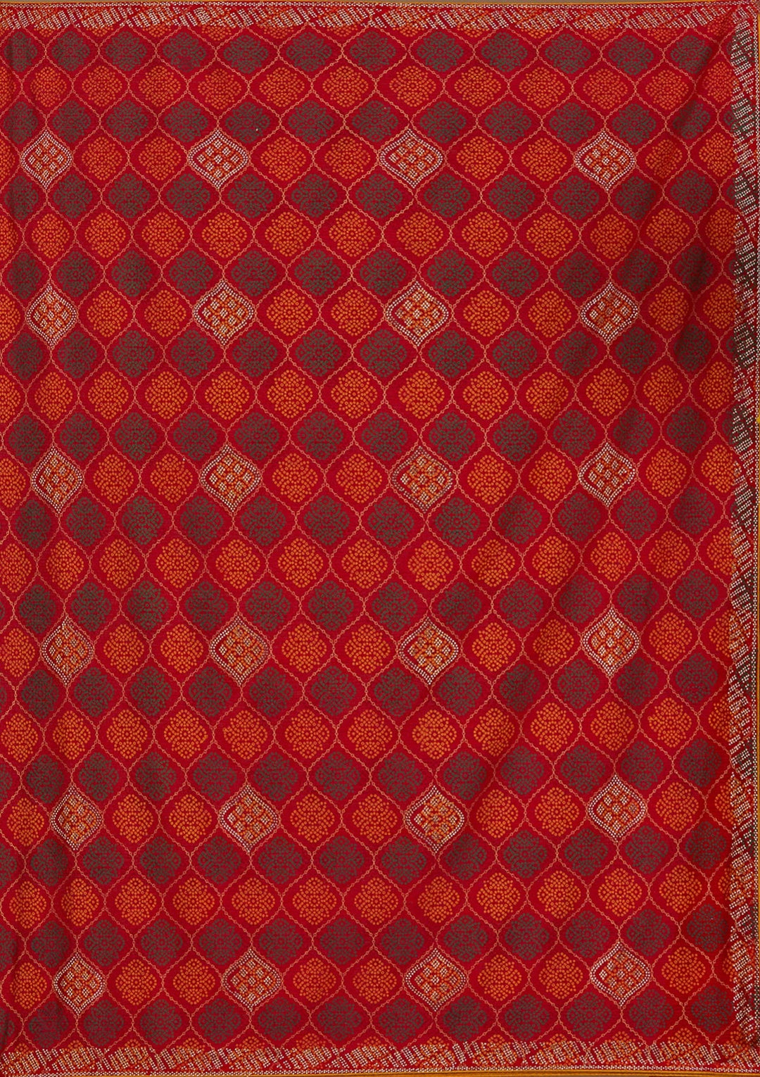 Red Stonework (Gold) Georgette Saree