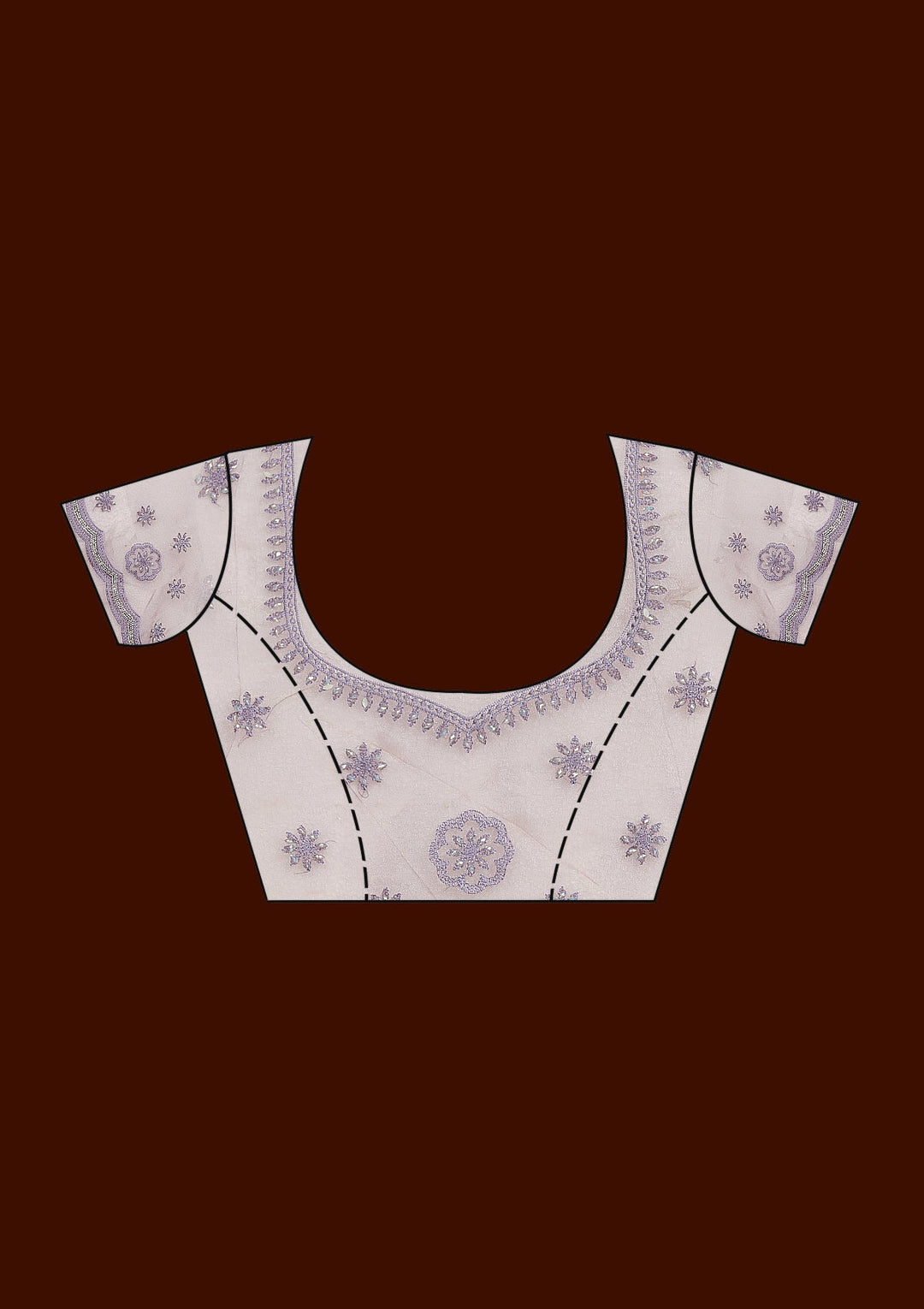 Lavender Threadwork Tissue Saree