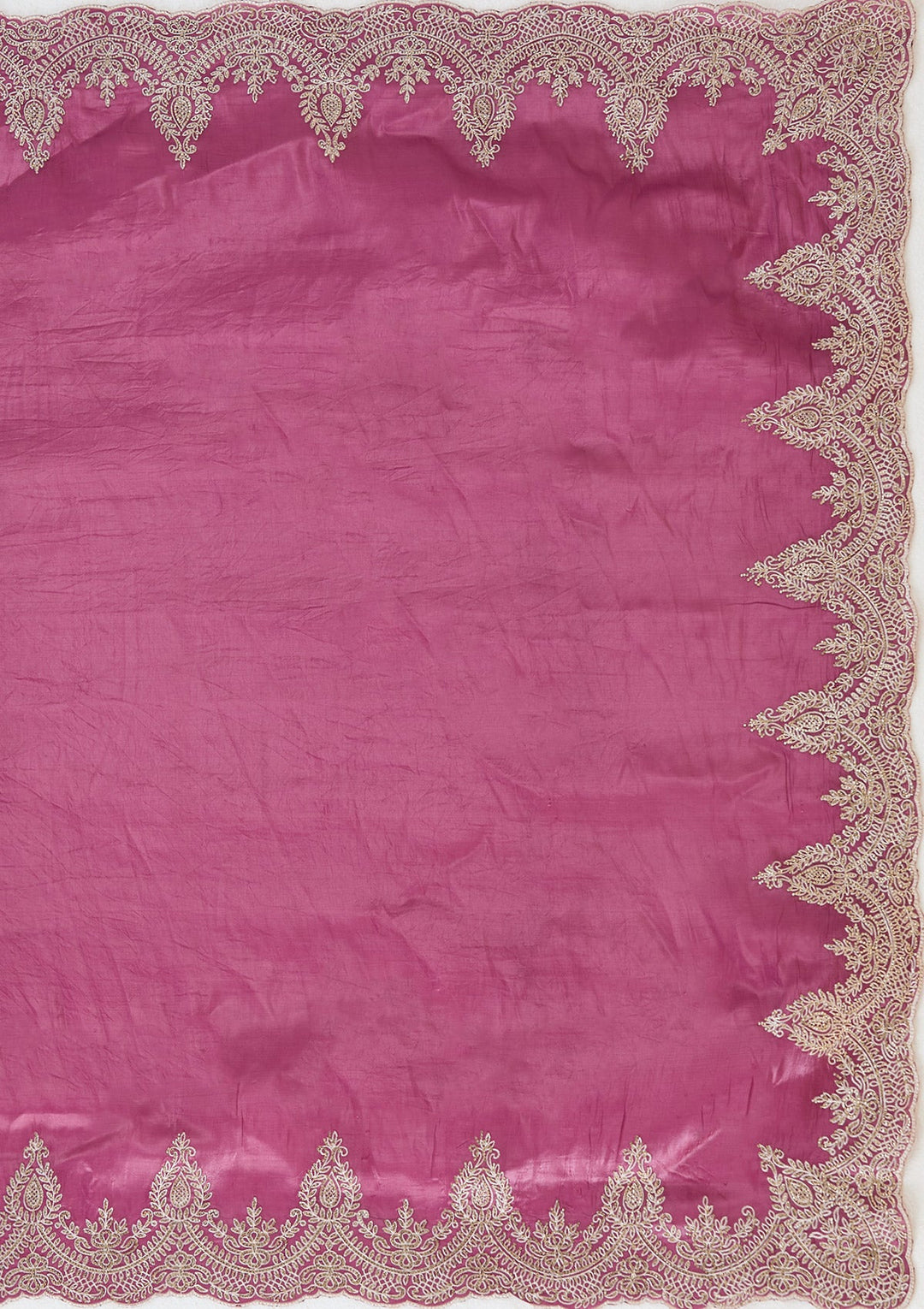 Mauve Threadwork Organza Saree_koskii