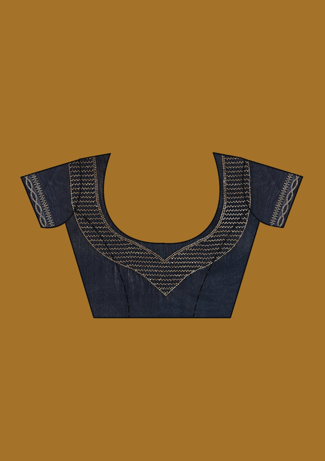 Gold Stonework (Gold) Tissue Saree