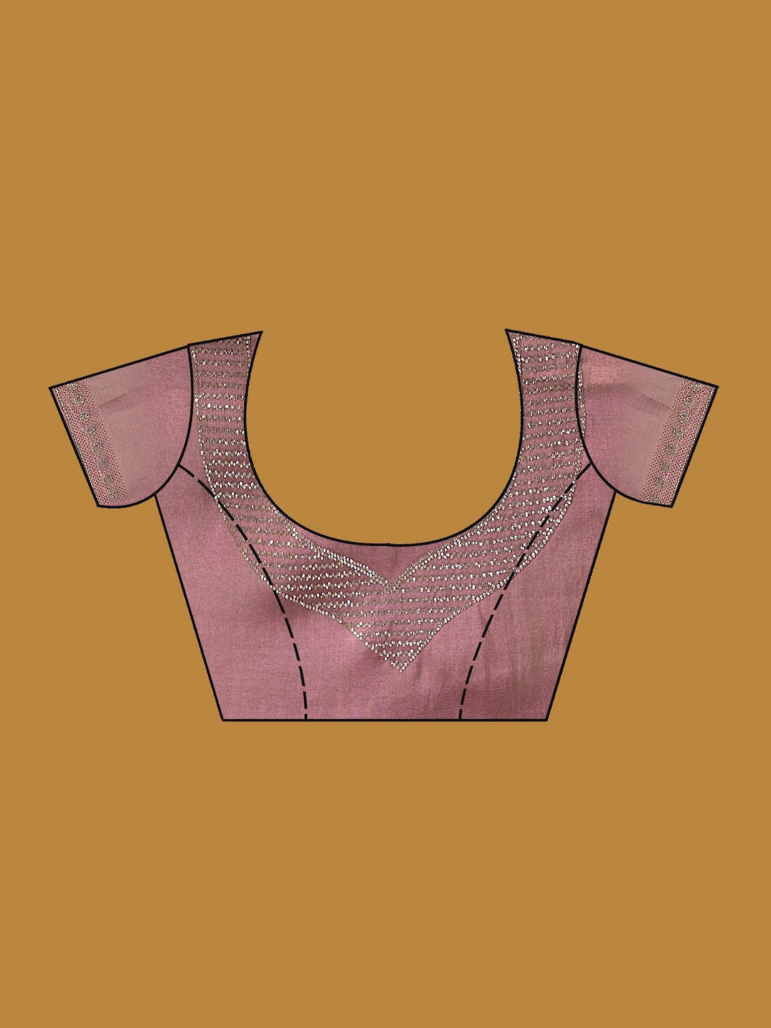 Gold Stonework (Gold) Tissue Saree