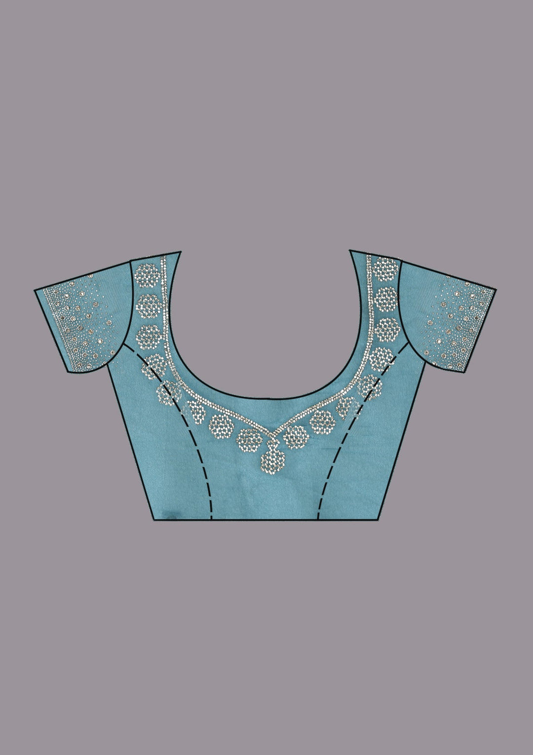 Mehendi Threadwork Tissue Saree