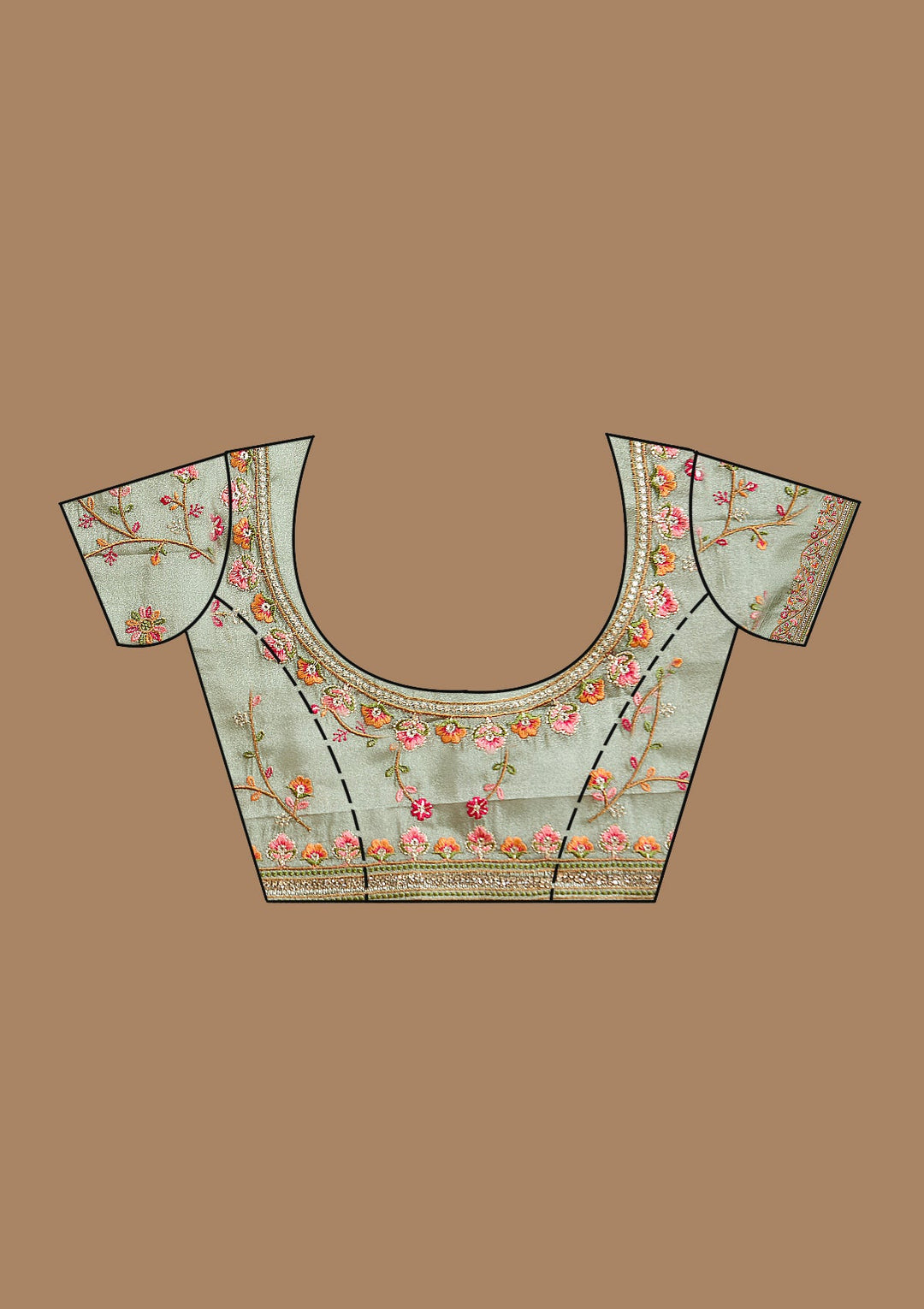 Mauve Threadwork Tissue Saree