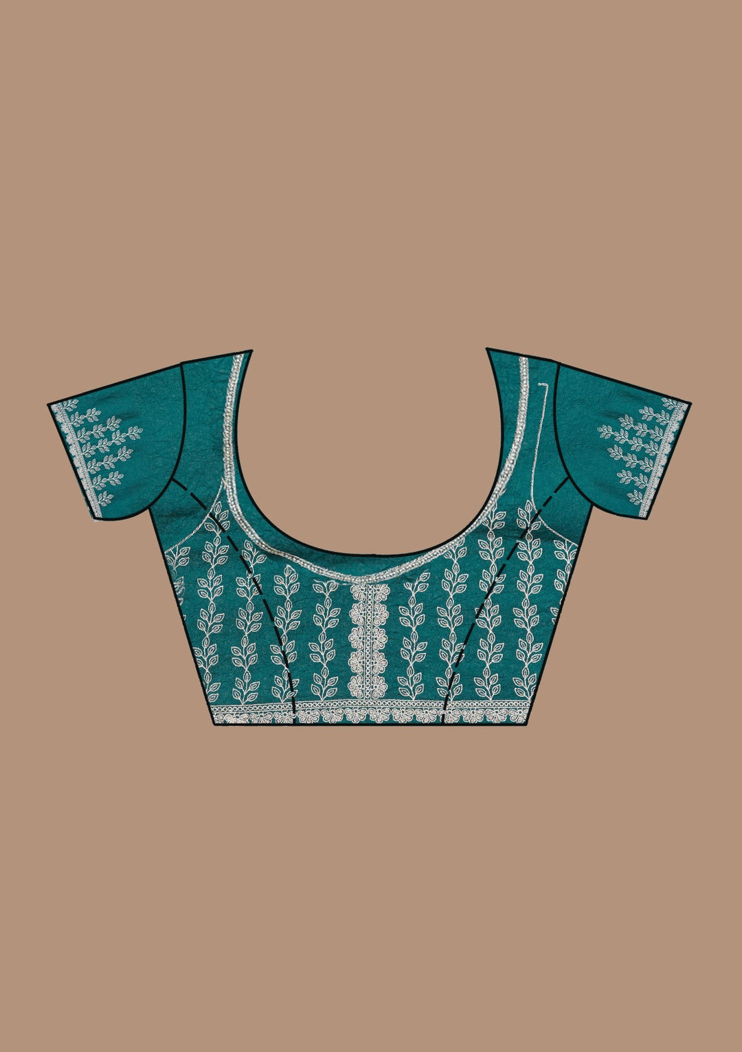 Rama Green Zariwork (Silver) Soft Raw Silk Saree_koskii