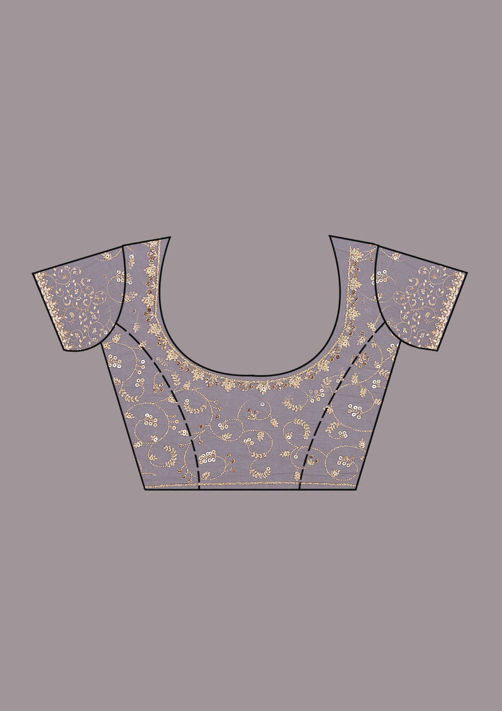 Onion Pink Cutdana Tissue Saree