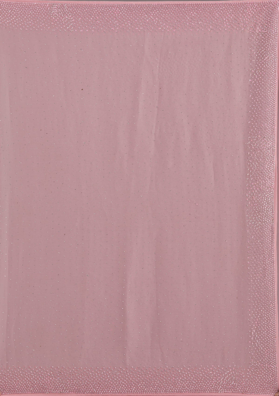Gajari Pink Stonework (Silver) Chiffon Saree-koskii