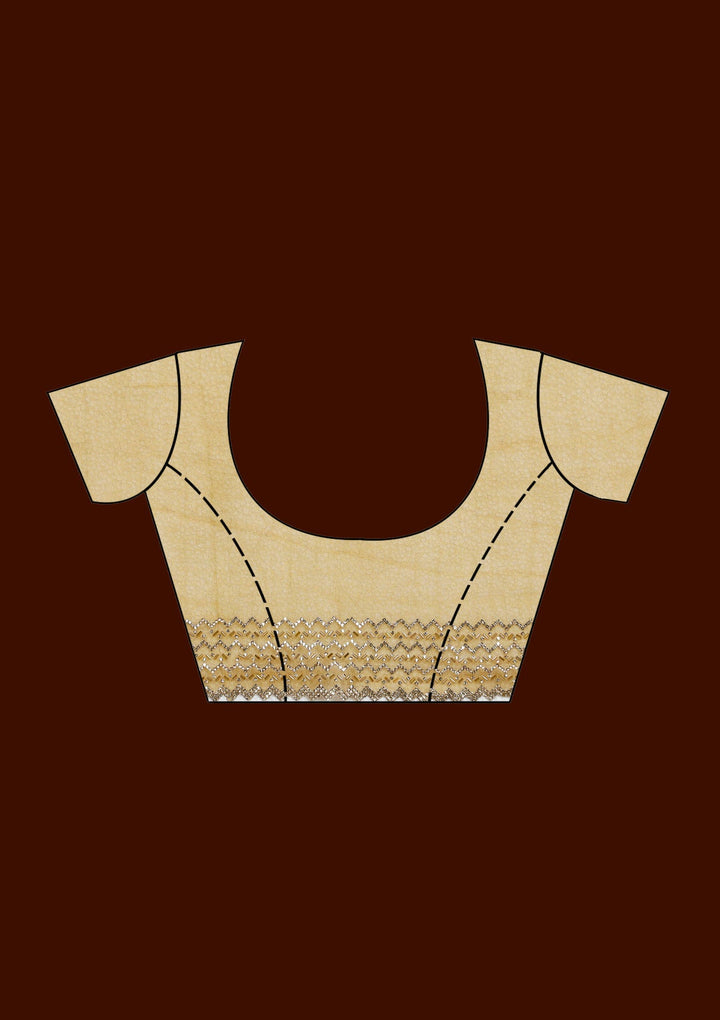 Blue Stonework (Gold) Organza Saree