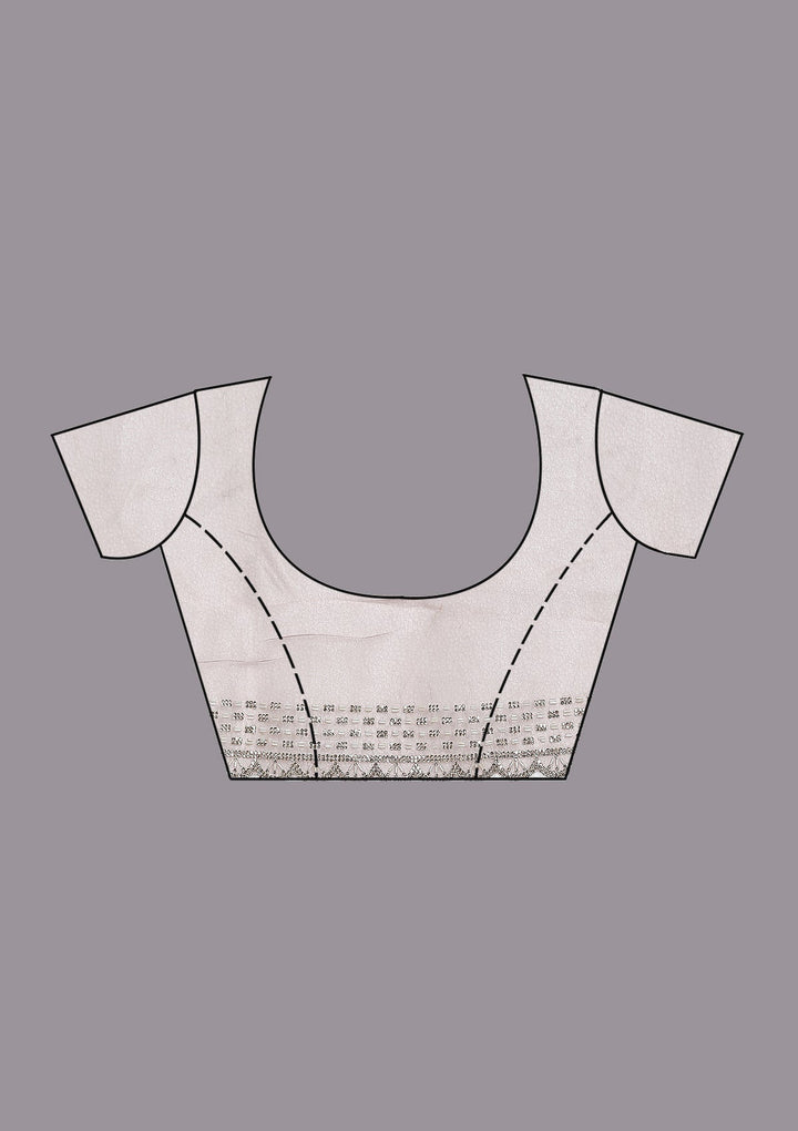 Onion Pink Stonework (Gold) Organza Saree