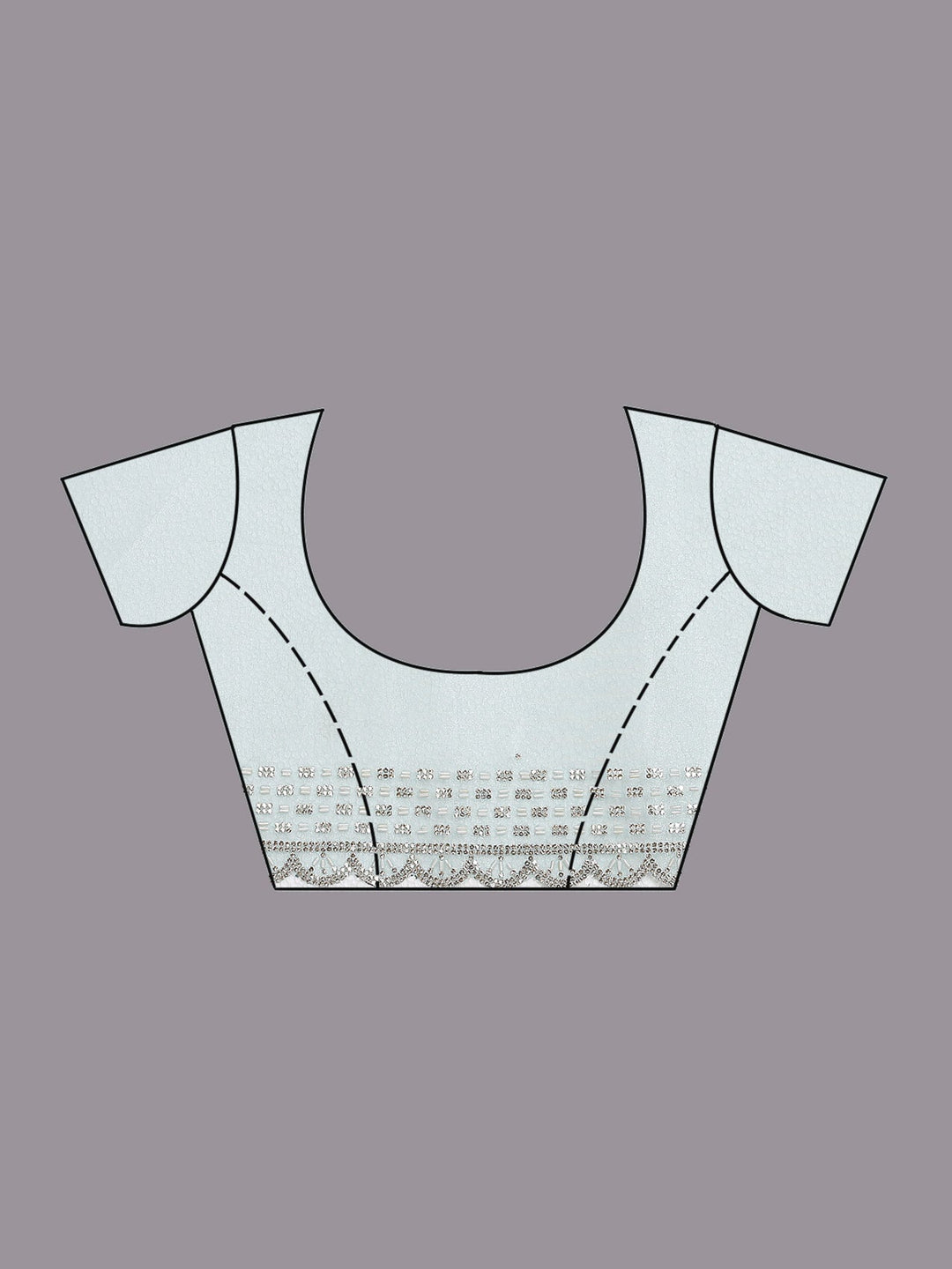 Sea Green Stonework (Gold) Organza Saree