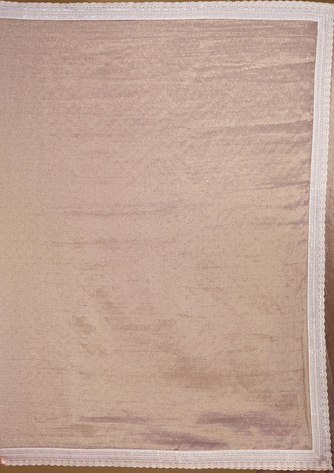 Lavender Zariwork (Gold) Tissue Saree