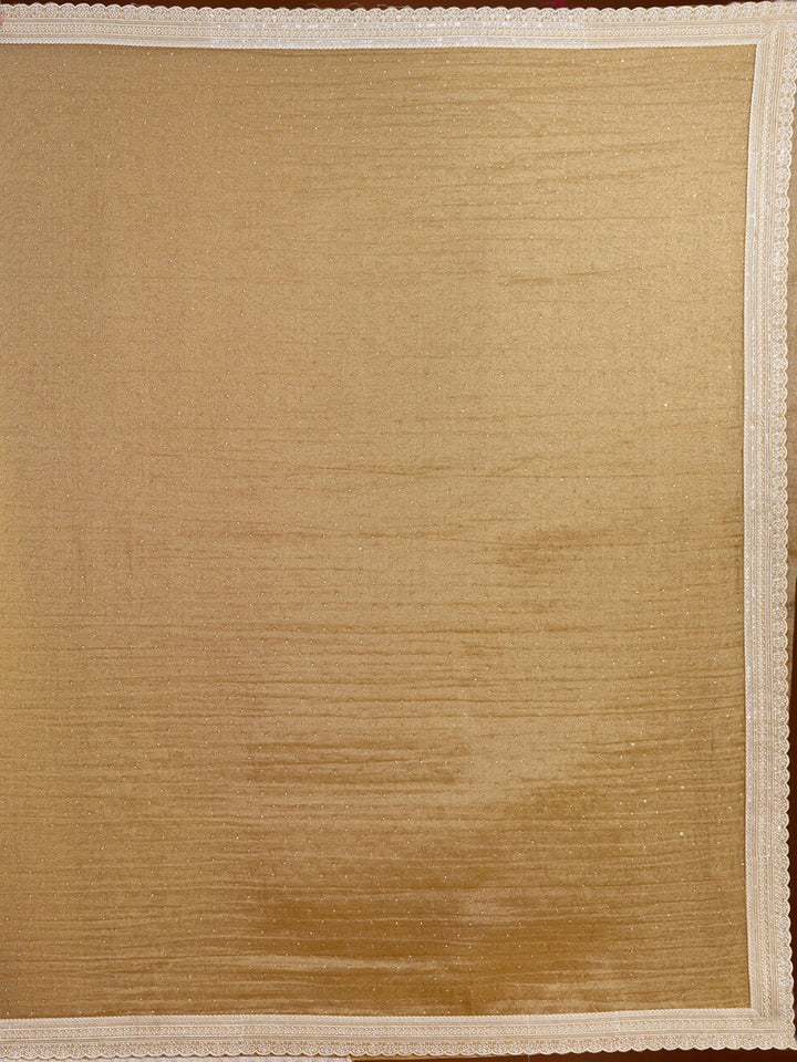 Mustard Zariwork (Gold) Tissue Saree