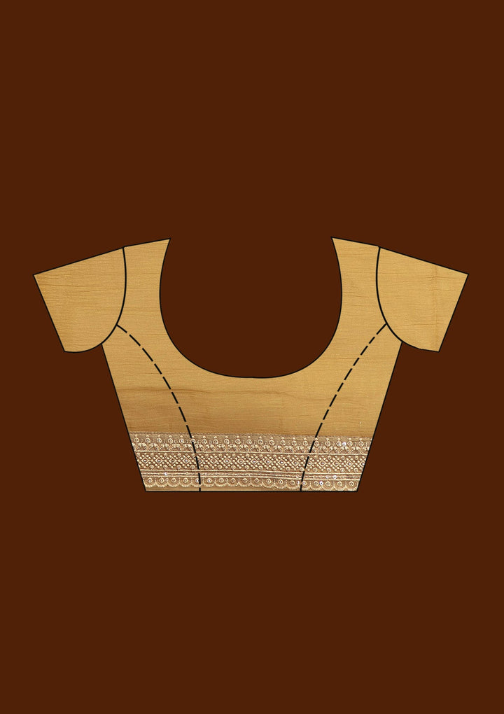 Mehendi Zariwork (Gold) Tissue Saree