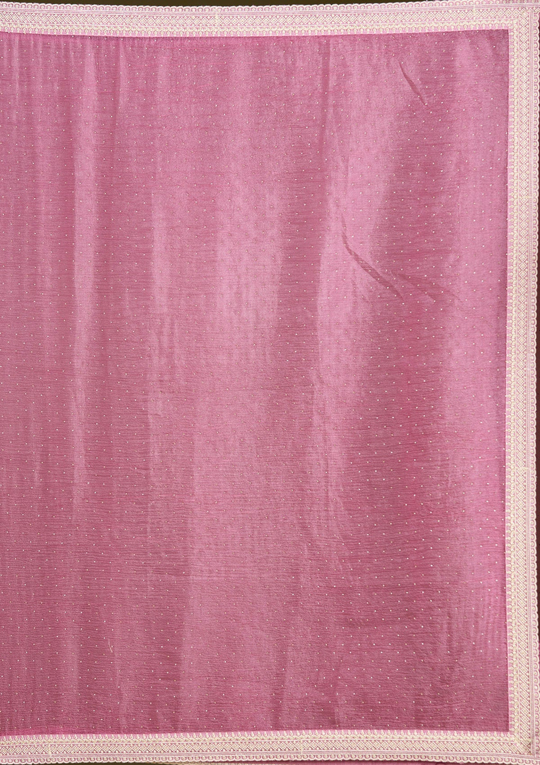 Onion Pink Zariwork (Gold) Tissue Saree