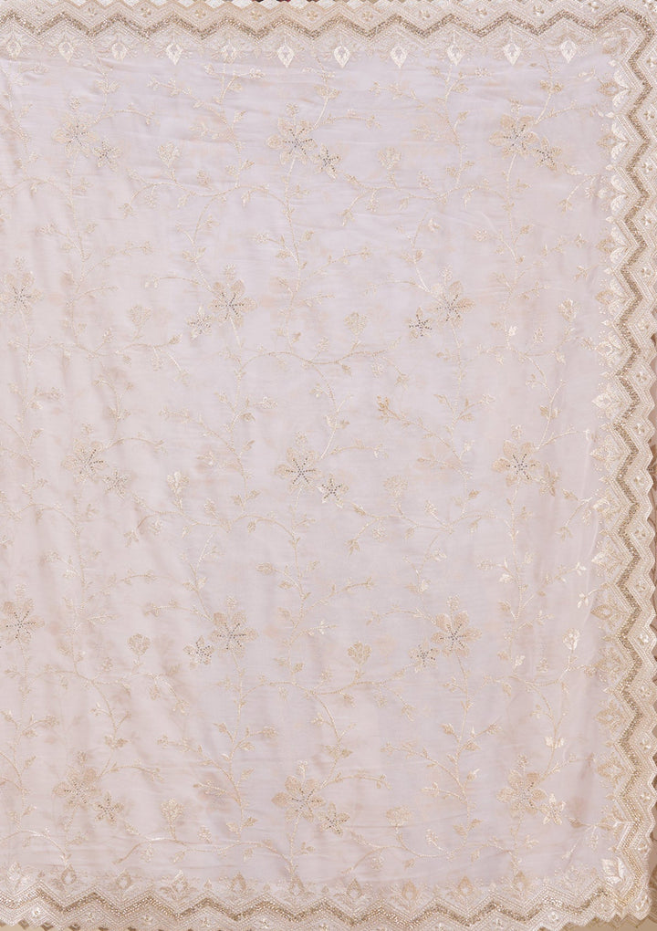 Mauve Zariwork (Gold) Georgette Saree_koskii