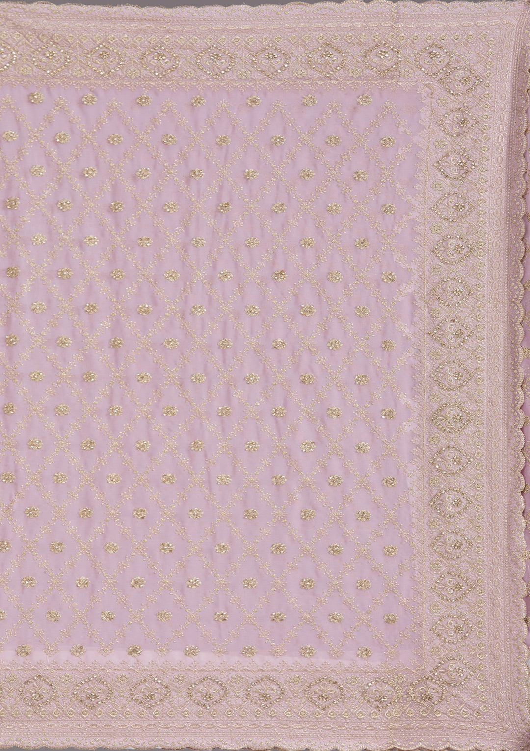 Lavender Zariwork (Gold) Georgette Saree_koskii