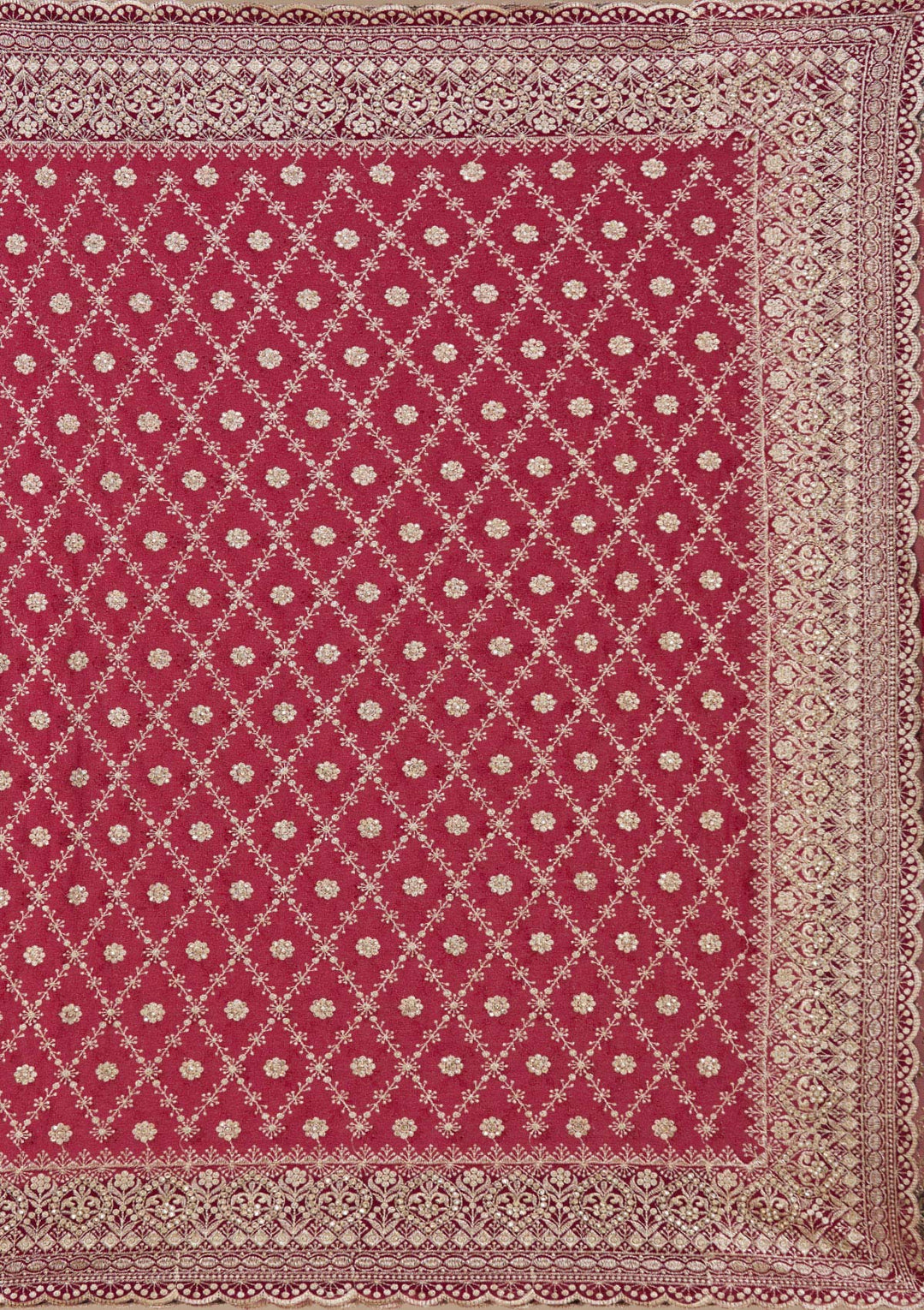 Maroon Zariwork (Gold) Georgette Saree_koskii